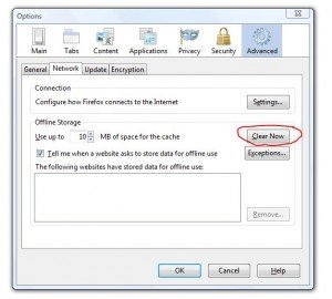 firefox clear cache