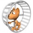 hamster on a wheel